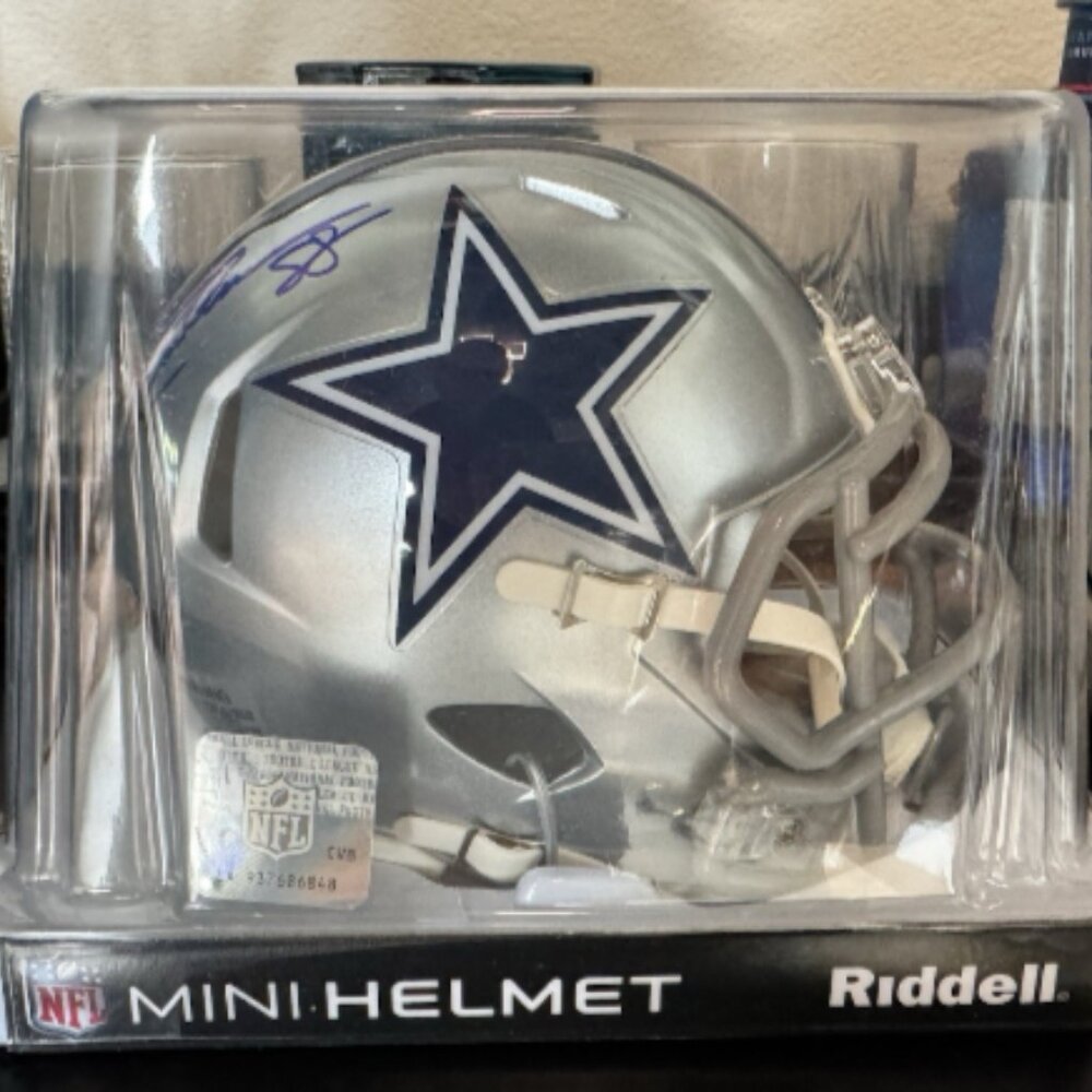 Drew Pearson Dallas Cowboys Autographed Signed 88 Riddell Mini Helmet with COA